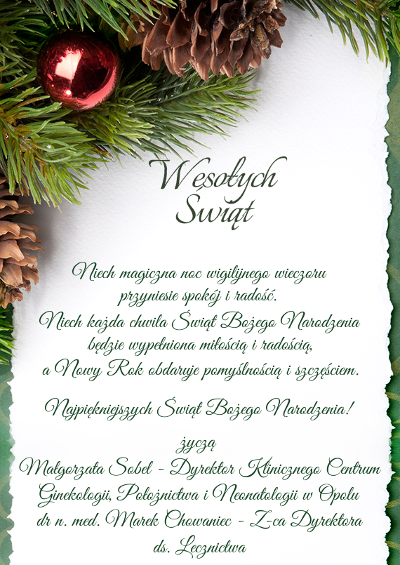 Życzenia Świąteczne